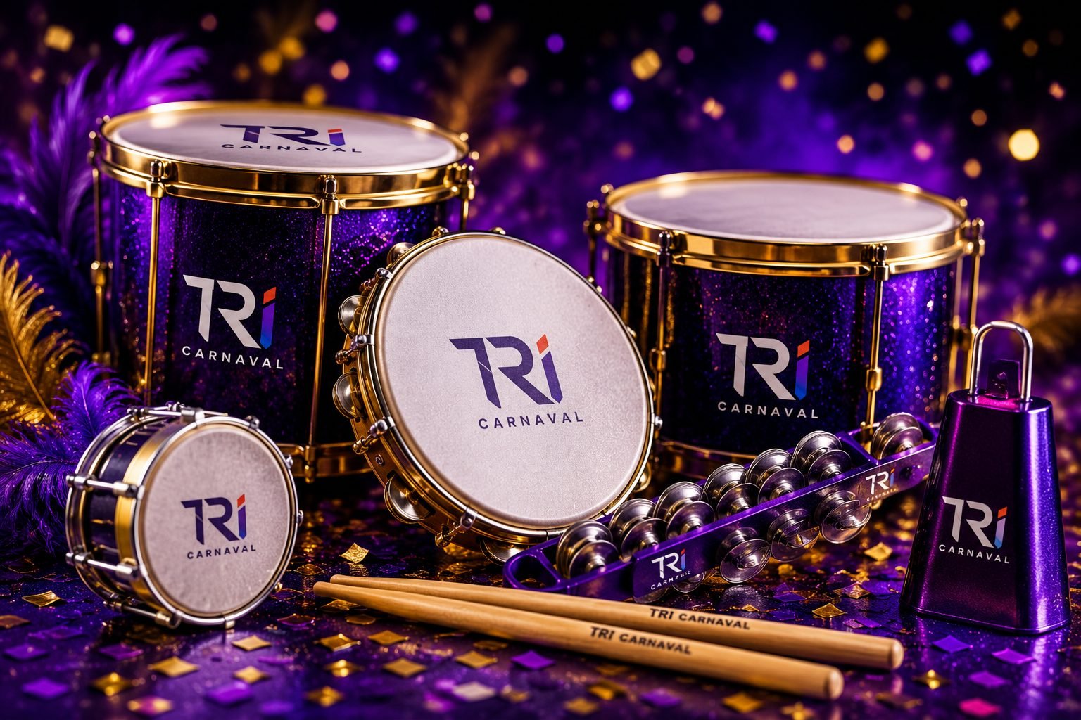 Instrumentos de bateria personalizados Tri Carnaval